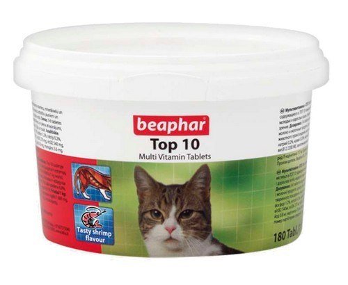 Beaphar TOP 10 Cat - preparat witaminowy z tauryną dla kota 180tabl. Beaphar