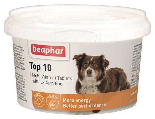 Beaphar top 10 - preparat witaminowy z l-karnityną dla psa 180 szt. Beaphar