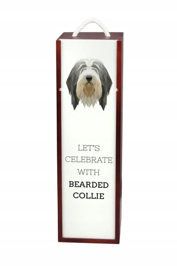 Bearded Collie geometryczny Pudełko na wino Inna marka