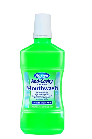 Beauty Formulas, Active Oral Care, płyn do płukania jamy ustnej Fresh Mint z fluorem, 500 ml Beauty Formulas