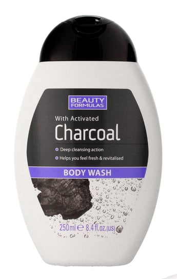 Beauty Formulas, Charcoal, żel do mycia ciała z aktywnym węglem, 250 ml Beauty Formulas