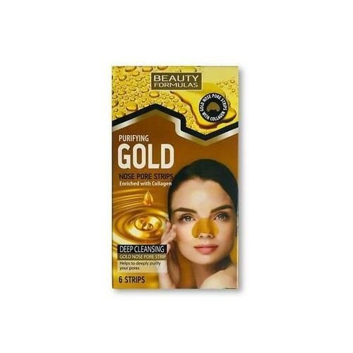 Beauty Formulas, Gold Nose Pore Strips złote oczyszczające paski na nos 6szt. Beauty Formulas