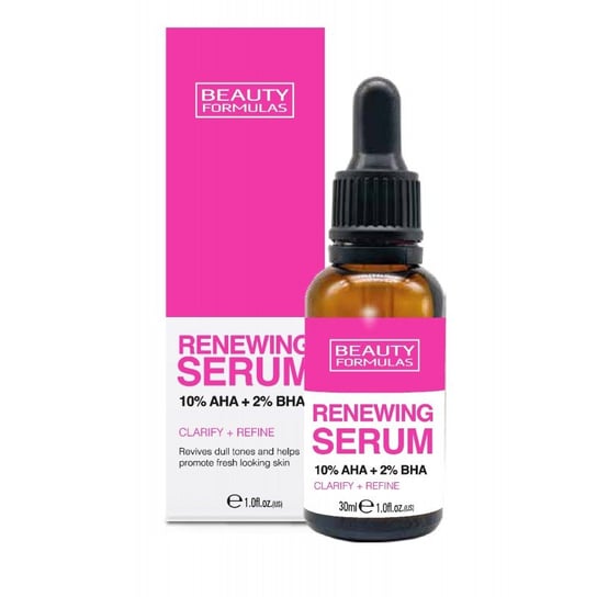 Beauty Formulas, Renewing Serum, Odnawiające serum do twarzy 10% AHA + 2% BHA, 30 ml Beauty Formulas