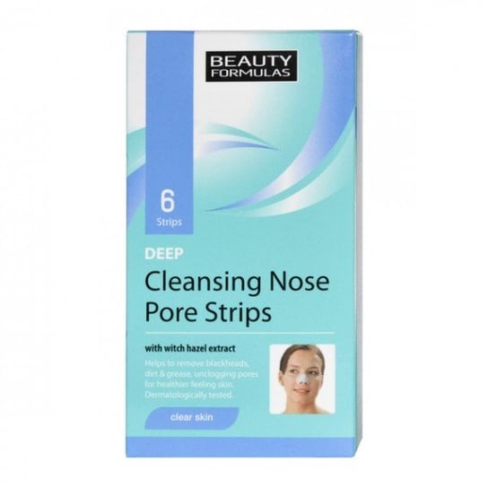 Beauty Formulas, Skin Care, głęboko oczyszczające paski na nos, 6 szt. Beauty Formulas