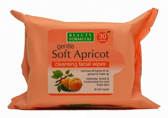 Beauty Formulas, Soft Apricot Cleansing Facial Wipes oczyszczające chusteczki morelowe, 30szt. Beauty Formulas