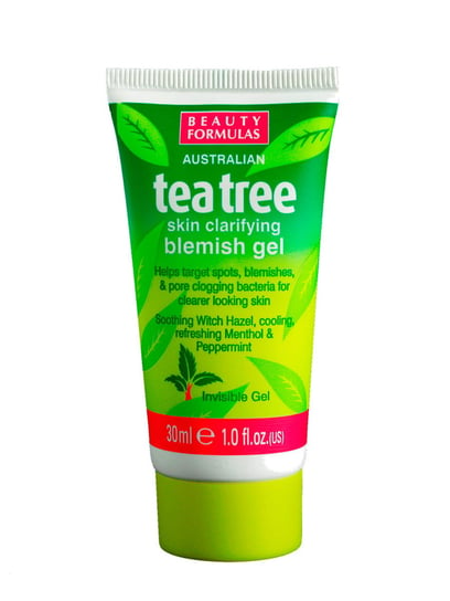 Beauty Formulas, Tea Tree, gel punktowa kuracja na pryszcze Skin Clarifying Blemish, 30ml Beauty Formulas
