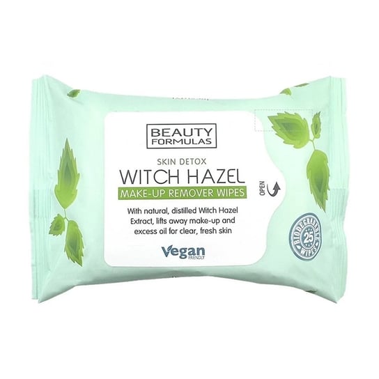 Beauty Formulas, Witch Hazel Make-up Remover Wipes Chusteczki Do Demakijażu, 25szt Beauty Formulas