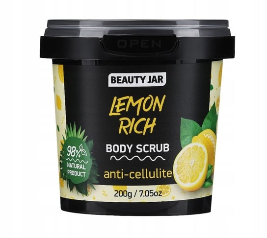 BEAUTY JAR Antycellulitowy peeling do ciała Lemon Rich, 200 g Beauty Jar