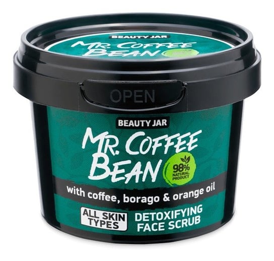 Beauty Jar, Mr. coffee bean, Detoksykujący peeling do twarzy, 50 g Beauty Jar