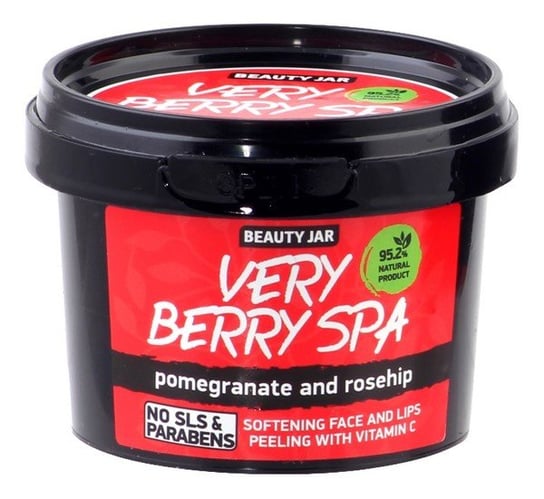 Beauty Jar, Very Berry Spa, peeling delikatny do twarzy i ust z witaminą c z ekstraktem z granatu i dzikiej róży, 120 g Beauty Jar