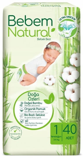 Bebem Natural Pieluszki Bambusowe Newborn 1 40 Szt Inna marka