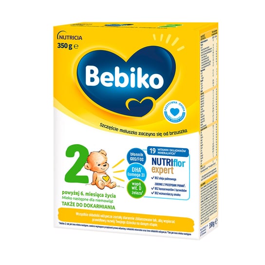 Bebiko 2 Nutriflor, Mleko następne dla niemowląt, 6m+, 350 g Bebiko