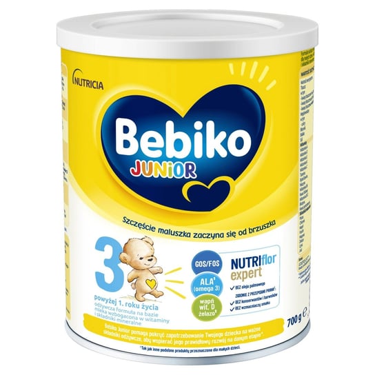 Bebiko Junior 3  Nutriflor Expert, mleko modyfikowane dla dzieci powyżej 1. roku życia, 700 g Bebiko