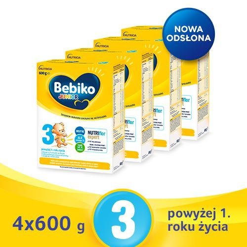 Bebiko Junior 3 NUTRIflor Expert Odżywcza formuła na bazie mleka – dla dzieci powyżej 1. roku życia Bebiko