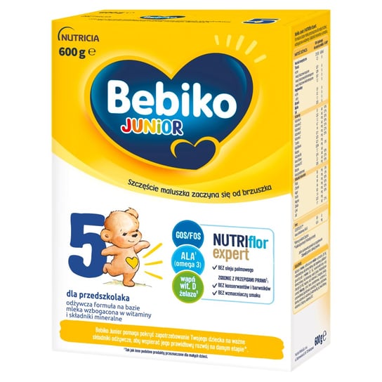 Bebiko Junior 5, odżywcza formuła na bazie mleka dla przedszkolaka, 600 g Bebiko