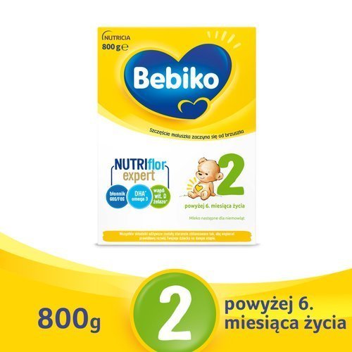 Bebiko, Mleko modyfikowane dla dzieci po 6. miesiącu 2 NutriFlor+, 800 g Bebiko