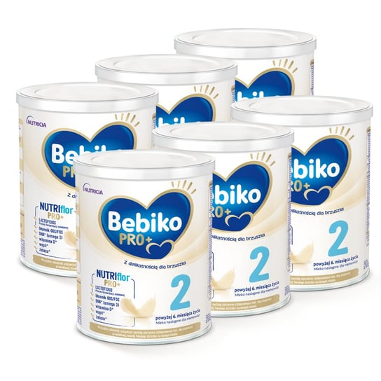 Bebiko Pro+ 2 Mleko następne częściowo fermentowane dla niemowląt powyżej 6. miesiąca życia, 6x700g Bebiko