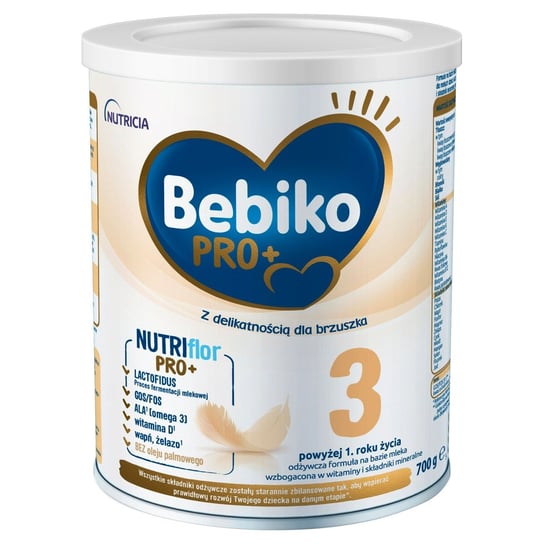 Bebiko PRO+ 3, odżywcza formuła na bazie mleka dla dzieci powyżej 1. roku życia, 700 g Bebiko