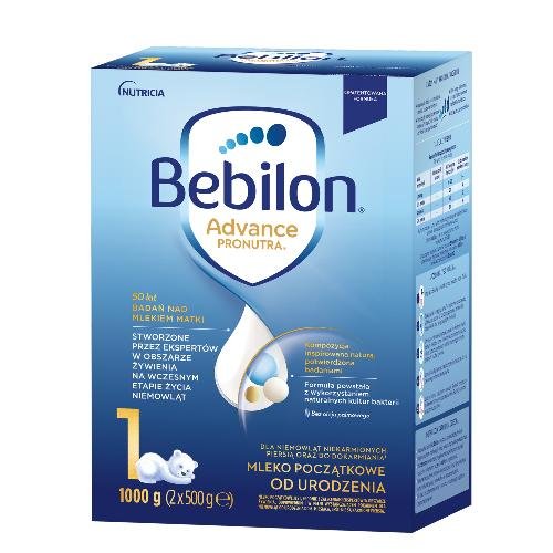 Bebilon 1 Advance Pronutra Mleko początkowe od urodzenia 1000 g (2 x 500 g) Bebilon