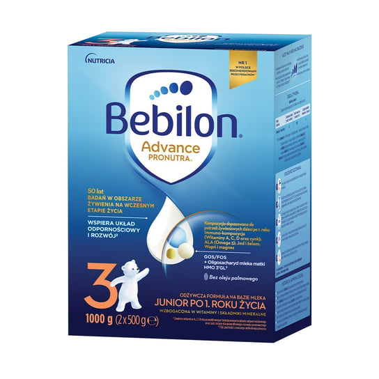 Bebilon 3 Pronutra Advance Mleko modyfikowane po 1. roku życia 1000g (2 x 500 g) Bebilon