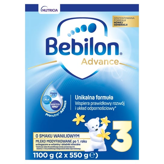Bebilon 3 Pronutra-Advance, mleko modyfikowane po 1. roku życia, 1100 g 