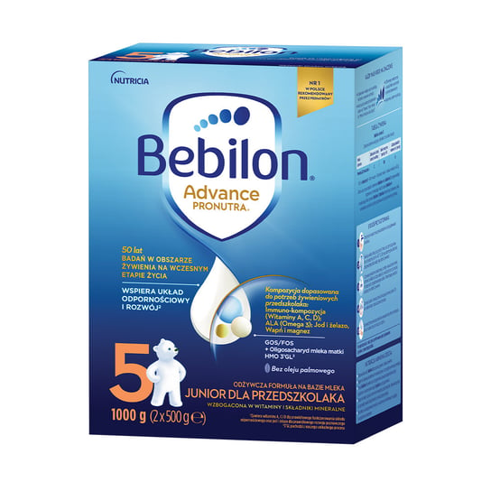 Bebilon 5 Pronutra-Advance Mleko modyfikowane dla przedszkolaka 1000 g (2 x 500 g) Bebilon