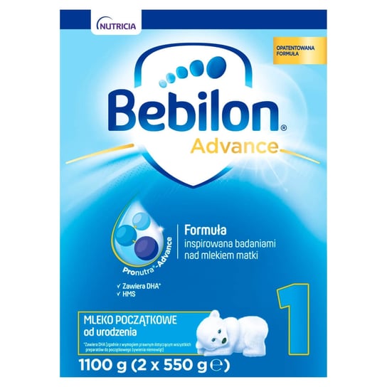 Bebilon Advance 1, Mleko początkowe od urodzenia, 1100 g Bebilon