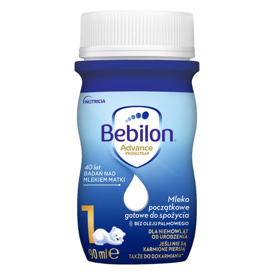Bebilon, Advance, Mleko początkowe 1 z Pronutra w płynie RTF, 90 ml Bebilon