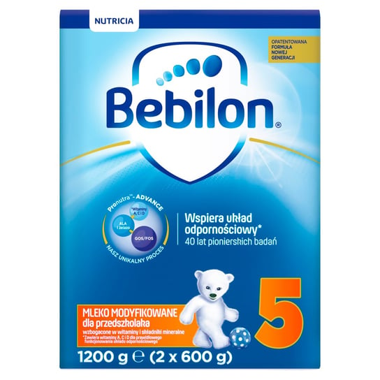 Bebilon, Junior 5 z Pronutra +, Mleko modyfikowane dla przedszkolaka, 1200 g Bebilon