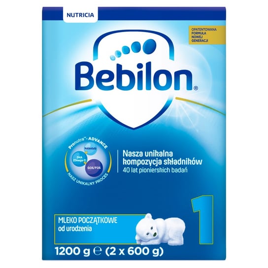 Bebilon, Mleko początkowe od urodzenia, 1, 1200 g, 0m+ Bebilon
