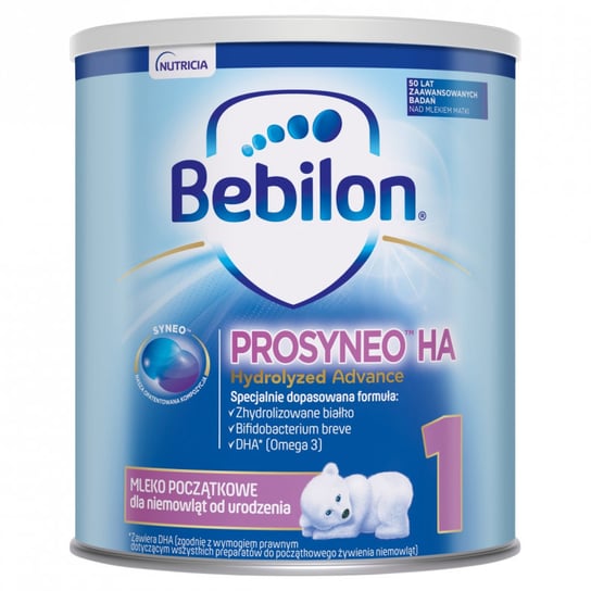 Bebilon Prosyneo HA 1, mleko początkowe dla niemowląt od urodzenia, 400 g Bebilon