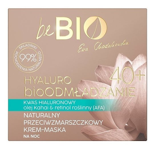 beBio Hyaluro Bioodmładzanie 40+ Naturalny Krem-Maska Do Twarzy Na Noc 5050Ml beBIO