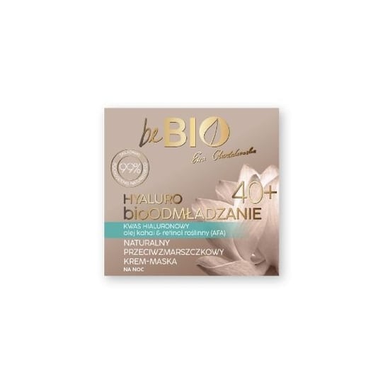 beBio Hyaluro Bioodmładzanie 40+ Naturalny Krem-Maska Do Twarzy Na Noc 5050Ml beBIO