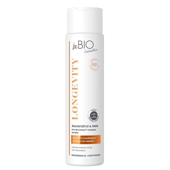 beBio, Longevity naturalny szampon do włosów Regeneracja i Odżywienie 300ml beBIO