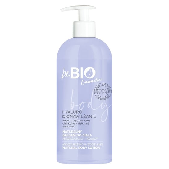 beBio, Naturalny balsam do ciała z kwasem hialuronowym trehalozą i ekstraktem z dzikiego ryżu, 350 ml beBIO
