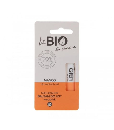 beBio, Naturalny balsam do suchych ust z Mango, wegański, 5 g beBIO