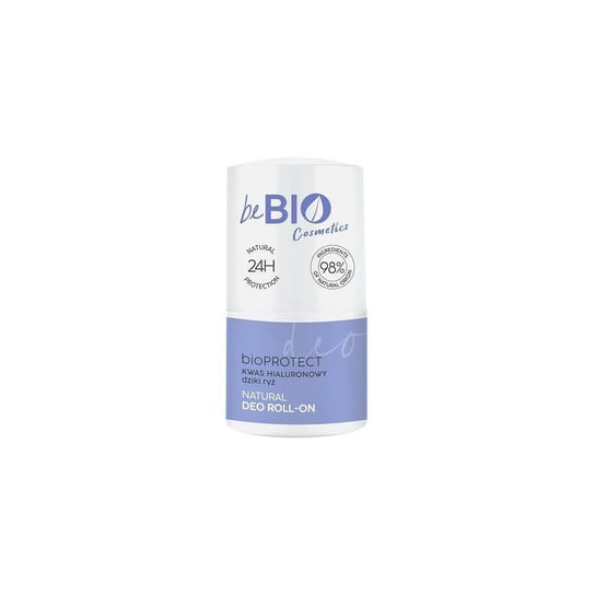 beBio, Naturalny deo roll-on na bazie naturalnego ałunu z kwasem hialuronowym i ekstraktem z dzikiego ryżu, 50 ml beBIO