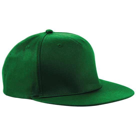 Beechfield 5 Panel Snapback Cap (OS / Ciemnozielony) Beechfield