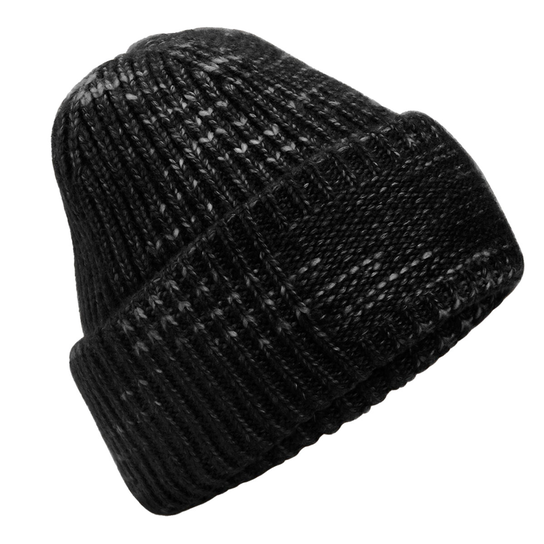 Beechfield Patch Chunky Knit Beanie (OS / Czarny) Beechfield