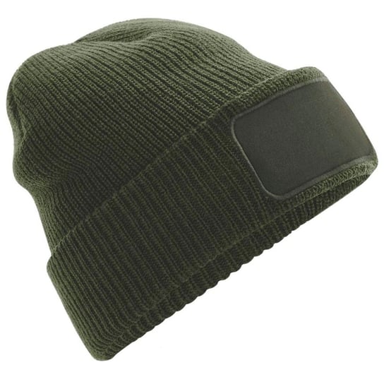 Beechfield Thinsulate Printer Patch Beanie (OS / Oliwkowy) Beechfield