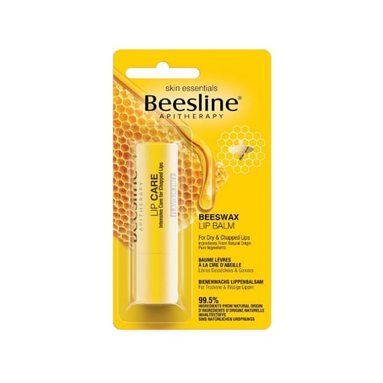 Beesline, Beeswax, bezzapachowa pomadka do ust, 4 g Beesline