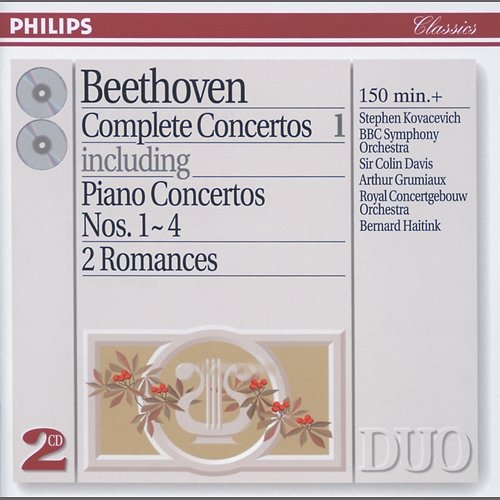 Beethoven: Complete Concertos Vol.1 - Piano Concertos Nos.1 - 4 etc. Stephen Kovacevich, BBC Symphony Orchestra, Sir Colin Davis, Arthur Grumiaux, Royal Concertgebouw Orchestra, Bernard Haitink