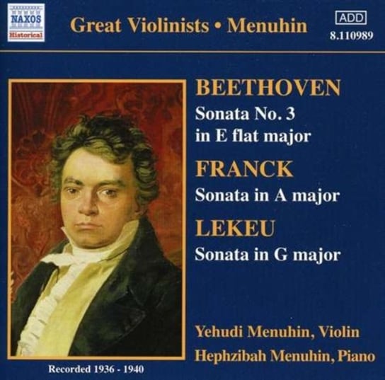 Beethoven/Franck/Lekeu: Sonata No.3/In A Major/G Major Menuhin Yehudi