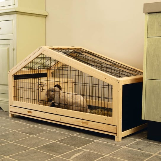 Beeztees Klatka dla królika Mex, wewnętrzna, drewno, 116x54x65,4 cm Beeztees