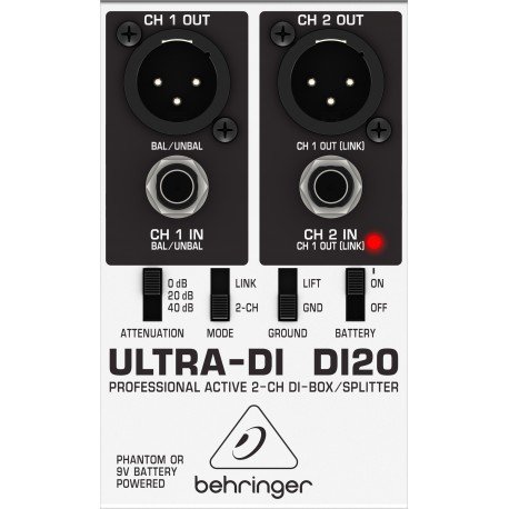 Behringer DI20 DI-box aktywny stereo Behringer