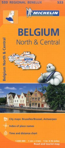 Belgia Północno-Środkowa. Mapa 1:200 000 Michelin Travel Publications
