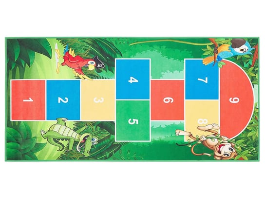 Beliani, Dywan dziecięcy gra w klasy, Babadag, Zielony, 80x150 cm Beliani