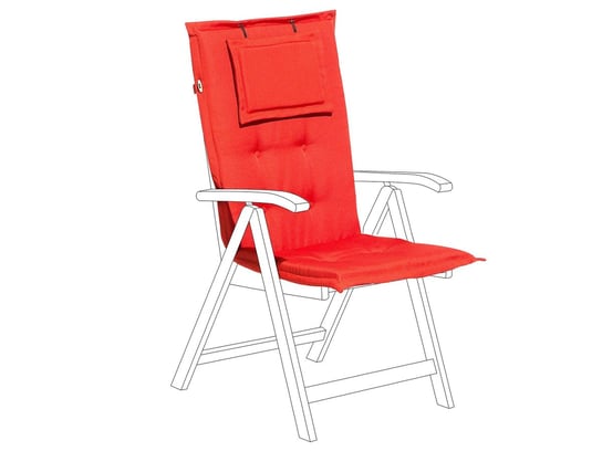 Beliani, Poduszka na krzesło ogrodowe czerwona TOSCANA Beliani