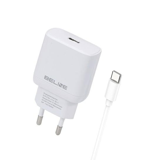 Beline Ład. siec. 1x USB-C 30W + kabel USB-C biała /white PD 3.0  BLNCW30C GaN Inna marka