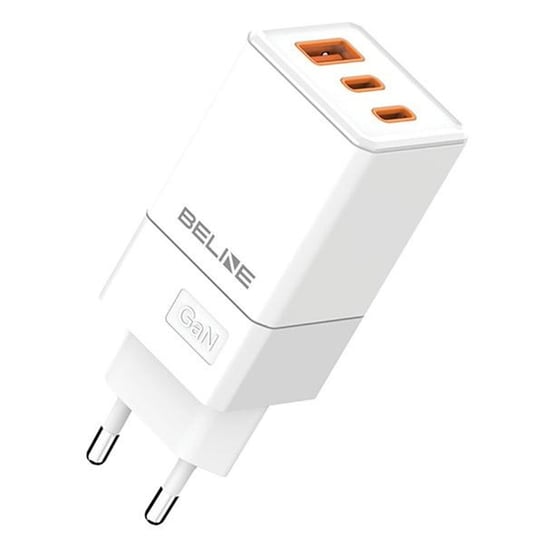 Beline Ład. siec. 2x USB-C + 1x USB 65W biały/white (only head) PD 3.0 + QC 3.0  BLN3CW65 GaN Inna marka